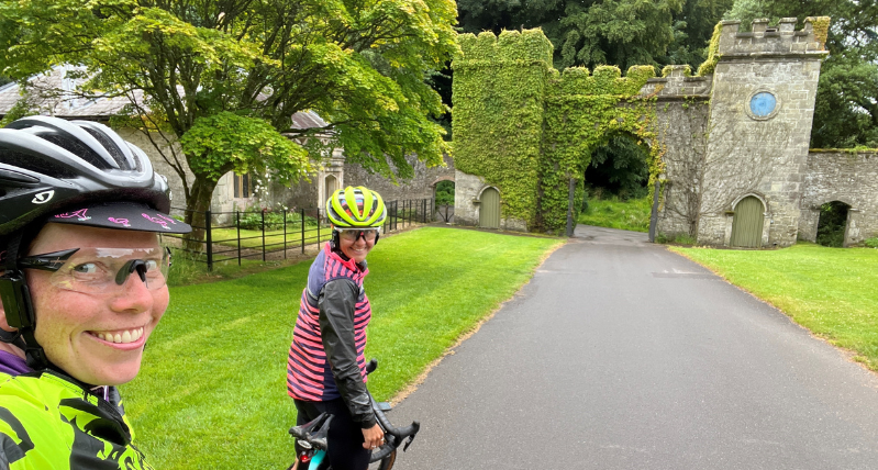 Cycling at Stourhead, Wiltshire